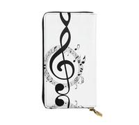 ESNAIUVCD Music Print Print Genuine Leather Women's,Men's Wallets,Multi-Functionclutch Purse,Zip Around Large Travel â€‹Mobile Phone Long â€‹Money Purses