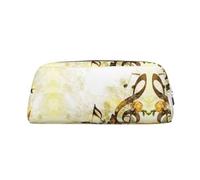 ESNAIUVCD Music Roses Romantic Print Pencil Bag Zipper Large Pencil Bag Work Travel - Multifunctional Pencil Case,Makeup Bag