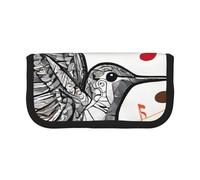 ESNAIUVCD Music Symbol Print Pencil Case Big Capacity Pencil Bag Makeup Pouch Durable Students Stationery with Double Zipper for School/Office