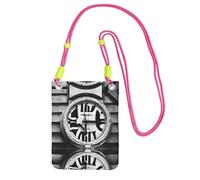 ESNAIUVCD Musical Theme Music Clefs Print Carry A Mobile Phone Bag Diagonally,Crossbody Bag,Suitable For Carrying Mobile Phone Change, Etc