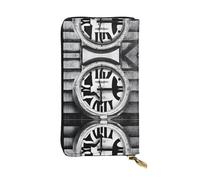 ESNAIUVCD Musical Theme Music Clefs Print Genuine Leather Women's,Men's Wallets,Multi-Functionclutch Purse,Zip Around Large Travel â€‹Mobile Phone Long â€‹Money Purses