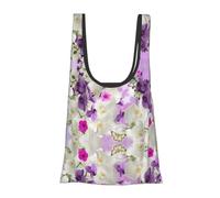 ESNAIUVCD Nature Floral Spring Print Reusable, Foldable,Washable Grocery Bags Foldable In A Pouch Eco Tote Shopping Bag,Daily Shopping Loading