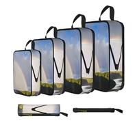 ESNAIUVCD Niagara Falls Print 4 Set Compression Packing Cubes for Suitcases,Expandable Storage Bags Organizers