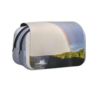 ESNAIUVCD Niagara Falls Print Large Capacity Double Layer Pen Bag,Suitable for Boys, Girls and Adults,This Office Pen Bag with Compartment Design