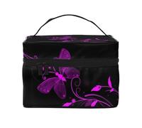 ESNAIUVCD Nice Butterfly Print Toiletry Bag Large Cosmetic Bag Travel Makeup Bag Organizer for Women