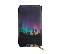 ESNAIUVCD Night Sky Print Genuine Leather Women's,Men's Wallets,Multi-Functionclutch Purse,Zip Around Large Travel â€‹Mobile Phone Long â€‹Money Purses