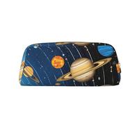 ESNAIUVCD Outer Space Solar System Print Pencil Bag Zipper Large Pencil Bag Work Travel - Multifunctional Pencil Case,Makeup Bag