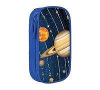 ESNAIUVCD Outer Space Solar System Print Pencil Case Coin Key Card Bag Purse Large Pen Pouch for Kids Boys School Office