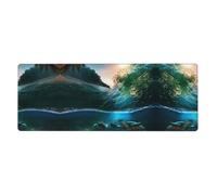 ESNAIUVCD Palm Trees and Sea Turtles Diving Underwater Print Extra Large Gaming Office Mouse Pad (31.5" X 11.8") - Print, Premium Anti-Slip Desk Mat with Durable Stitched Edges