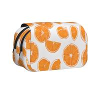ESNAIUVCD Peach Print Large Capacity Double Layer Pen Bag,Suitable for Boys, Girls and Adults,This Office Pen Bag with Compartment Design