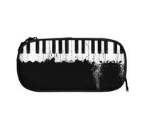 ESNAIUVCD Piano Print Zipper Large Pencil Case,Durable Stationery Pencilcase Bag,Multifunctional Pencilcase Bag Penbag for School College Office Adult Girls and Boys
