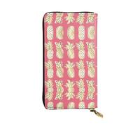 ESNAIUVCD Pineapple Print Genuine Leather Women's,Men's Wallets,Multi-Functionclutch Purse,Zip Around Large Travel â€‹Mobile Phone Long â€‹Money Purses