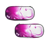 ESNAIUVCD Pink Heart Print Portable Pencil Pen Case Print Stationery Storage Bag Pouch Purse for Teenage Boys Student