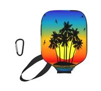 ESNAIUVCD Plam Tree Tropical Island At Sunset Print