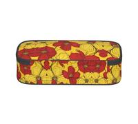 ESNAIUVCD Pretty Poppy Flowers Print Pencil Case for Kids,School Pen Bags Large Capacity Pencil Elementary School Pen Case Children Stationery Bags