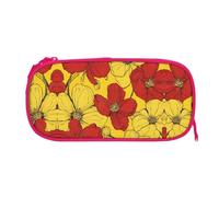 ESNAIUVCD Pretty Poppy Flowers Print Zipper Large Pencil Case,Durable Stationery Pencilcase Bag,Multifunctional Pencilcase Bag Penbag for School College Office Adult Girls and Boys