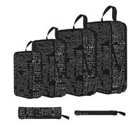ESNAIUVCD Programmer Programming Code Print 4 Set Compression Packing Cubes for Suitcases,Expandable Storage Bags Organizers