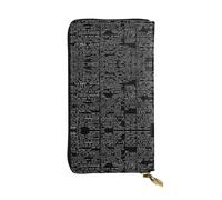 ESNAIUVCD Programmer Programming Code Print Genuine Leather Women's,Men's Wallets,Multi-Functionclutch Purse,Zip Around Large Travel â€‹Mobile Phone Long â€‹Money Purses
