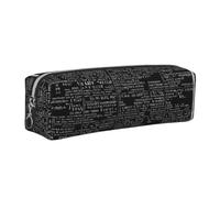 ESNAIUVCD Programmer Programming Code Print Leather Pencil Case Zippered Pouch Portable Large Capacity Stationery Organizer Cosmetic Bag for School Office(2pcs)