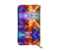 ESNAIUVCD Rainbow Cloud Print Genuine Leather Women's,Men's Wallets,Multi-Functionclutch Purse,Zip Around Large Travel â€‹Mobile Phone Long â€‹Money Purses