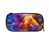 ESNAIUVCD Rainbow Cloud Print Zipper Large Pencil Case,Durable Stationery Pencilcase Bag,Multifunctional Pencilcase Bag Penbag for School College Office Adult Girls and Boys