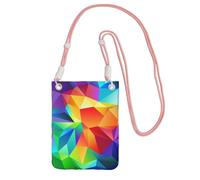 ESNAIUVCD Rainbow Geometric Print Carry A Mobile Phone Bag Diagonally,Crossbody Bag,Suitable For Carrying Mobile Phone Change, Etc