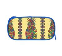 ESNAIUVCD Rainbow Pineapple Print Zipper Large Pencil Case,Durable Stationery Pencilcase Bag,Multifunctional Pencilcase Bag Penbag for School College Office Adult Girls and Boys