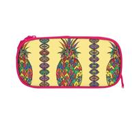 ESNAIUVCD Rainbow Pineapple Print Zipper Large Pencil Case,Durable Stationery Pencilcase Bag,Multifunctional Pencilcase Bag Penbag for School College Office Adult Girls and Boys