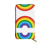 ESNAIUVCD Rainbow Print Print Genuine Leather Women's,Men's Wallets,Multi-Functionclutch Purse,Zip Around Large Travel ​Mobile Phone Long ​Money Purses