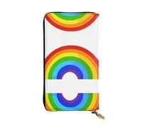 ESNAIUVCD Rainbow Printed Print Genuine Leather Women's,Men's Wallets,Multi-Functionclutch Purse,Zip Around Large Travel ​Mobile Phone Long ​Money Purses