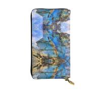 ESNAIUVCD Rainbow Stone Print Genuine Leather Women's,Men's Wallets,Multi-Functionclutch Purse,Zip Around Large Travel â€‹Mobile Phone Long â€‹Money Purses