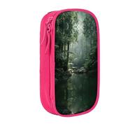 ESNAIUVCD Rainforest Print Pencil Case Coin Key Card Bag Purse Large Pen Pouch for Kids Boys School Office