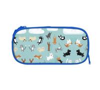 ESNAIUVCD Raining Cats & Dogs Print Zipper Large Pencil Case,Durable Stationery Pencilcase Bag,Multifunctional Pencilcase Bag Penbag for School College Office Adult Girls and Boys