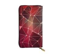 ESNAIUVCD Red Galaxy Constellation Print Genuine Leather Women's,Men's Wallets,Multi-Functionclutch Purse,Zip Around Large Travel â€‹Mobile Phone Long â€‹Money Purses