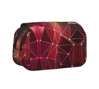 ESNAIUVCD Red Galaxy Constellation Print Large Capacity Double Layer Pen Bag,Suitable for Boys, Girls and Adults,This Office Pen Bag with Compartment Design
