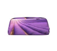 ESNAIUVCD Romantic Purple Lavender Print Pencil Bag Zipper Large Pencil Bag Work Travel - Multifunctional Pencil Case,Makeup Bag