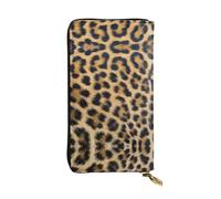 ESNAIUVCD Rough Leopard Print Print Genuine Leather Women's,Men's Wallets,Multi-Functionclutch Purse,Zip Around Large Travel â€‹Mobile Phone Long â€‹Money Purses