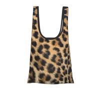 ESNAIUVCD Rough Leopard Print Print Reusable, Foldable,Washable Grocery Bags Foldable In A Pouch Eco Tote Shopping Bag,Daily Shopping Loading