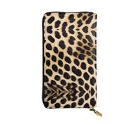 ESNAIUVCD Rough Leopard Printed Print Genuine Leather Women's,Men's Wallets,Multi-Functionclutch Purse,Zip Around Large Travel â€‹Mobile Phone Long â€‹Money Purses