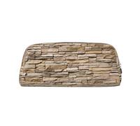 ESNAIUVCD Rustic Rocks Brick Wall Print Pencil Bag Zipper Large Pencil Bag Work Travel - Multifunctional Pencil Case,Makeup Bag
