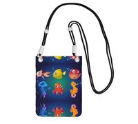 ESNAIUVCD Sea Life Print Carry A Mobile Phone Bag Diagonally,Crossbody Bag,Suitable for Carrying Mobile Phone Change, Etc