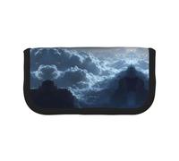 ESNAIUVCD Sea of Clouds Print Pencil Case Big Capacity Pencil Bag Makeup Pouch Durable Students Stationery with Double Zipper for School/Office