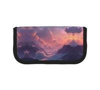 ESNAIUVCD Sea of Clouds Print Pencil Case Big Capacity Pencil Bag Makeup Pouch Durable Students Stationery with Double Zipper for School/Office
