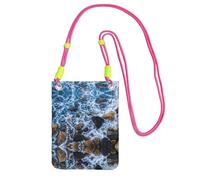 ESNAIUVCD Sea Stones Print Carry A Mobile Phone Bag Diagonally,Crossbody Bag,Suitable for Carrying Mobile Phone Change, Etc