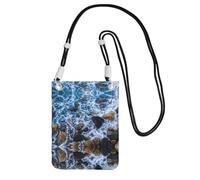 ESNAIUVCD Sea Stones Print Carry A Mobile Phone Bag Diagonally,Crossbody Bag,Suitable for Carrying Mobile Phone Change, Etc