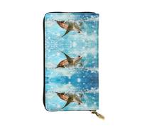 ESNAIUVCD Sea Turtle Print Genuine Leather Women's,Men's Wallets,Multi-Functionclutch Purse,Zip Around Large Travel â€‹Mobile Phone Long â€‹Money Purses