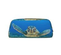 ESNAIUVCD Sea Turtles Print Pencil Bag Zipper Large Pencil Bag Work Travel - Multifunctional Pencil Case,Makeup Bag