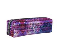 ESNAIUVCD Shiny Pattern Print Leather Pencil Case Zippered Pouch Portable Large Capacity Stationery Organizer Cosmetic Bag for School Office(2pcs)