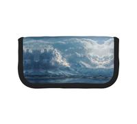 ESNAIUVCD Snow Mountain Cloud Sea Print Pencil Case Big Capacity Pencil Bag Makeup Pouch Durable Students Stationery with Double Zipper for School/Office