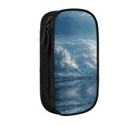 ESNAIUVCD Snow Mountain Cloud Sea Print Pencil Case Coin Key Card Bag Purse Large Pen Pouch for Kids Boys School Office